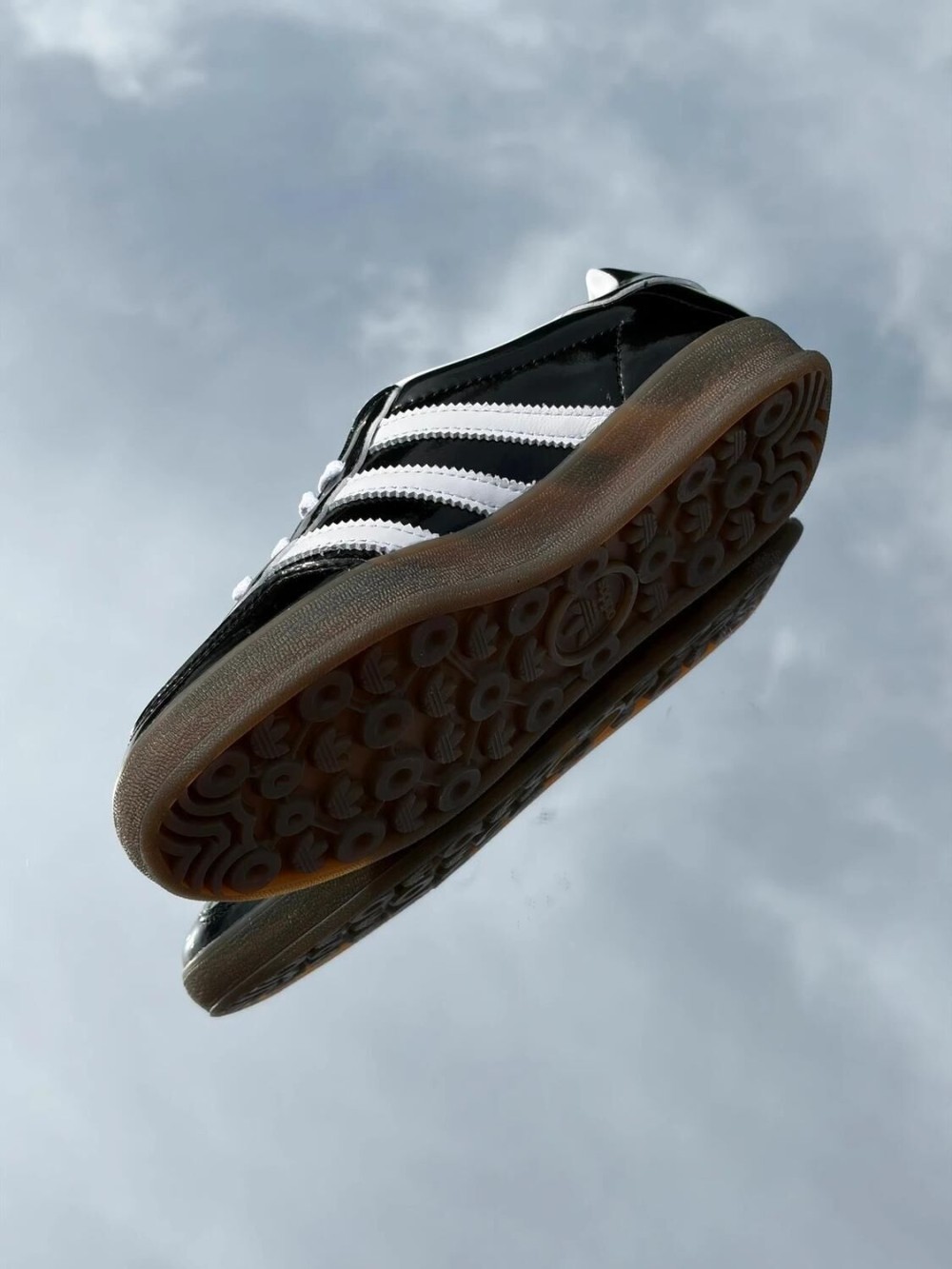 Adidas Gazelle Indoor Patent Core Black White Gum - Taille 35,5