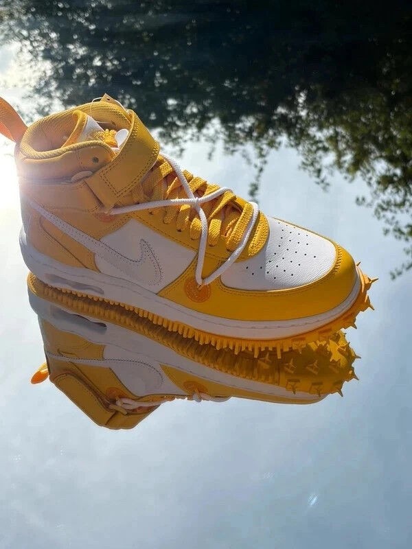 Nike Air Force 1 Mid SP X Off-White White Varsity Maize - Taille 40,5 2