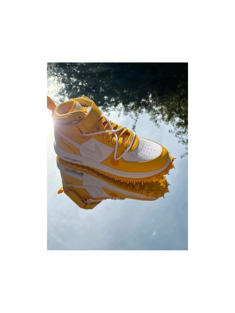 Nike Air Force 1 Mid SP X Off-White White Varsity Maize - Taille 40,5