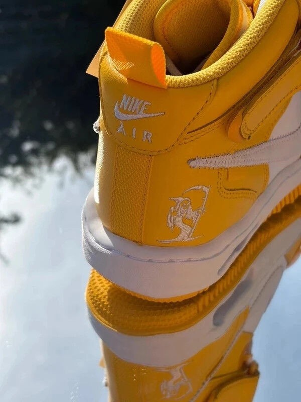 Nike Air Force 1 Mid SP X Off-White White Varsity Maize - Taille 40,5 2
