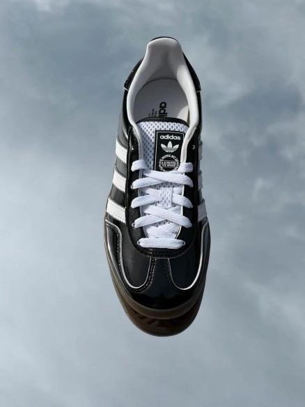 Adidas Gazelle Indoor Patent Core Black White Gum - Taille 35,5