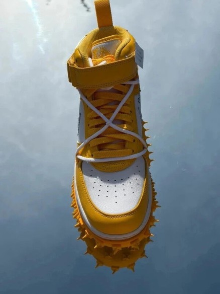 Nike Air Force 1 Mid SP X Off-White White Varsity Maize - Taille 40,5