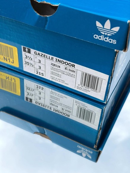 Adidas Gazelle Indoor Patent Core Black White Gum - Taille 35,5