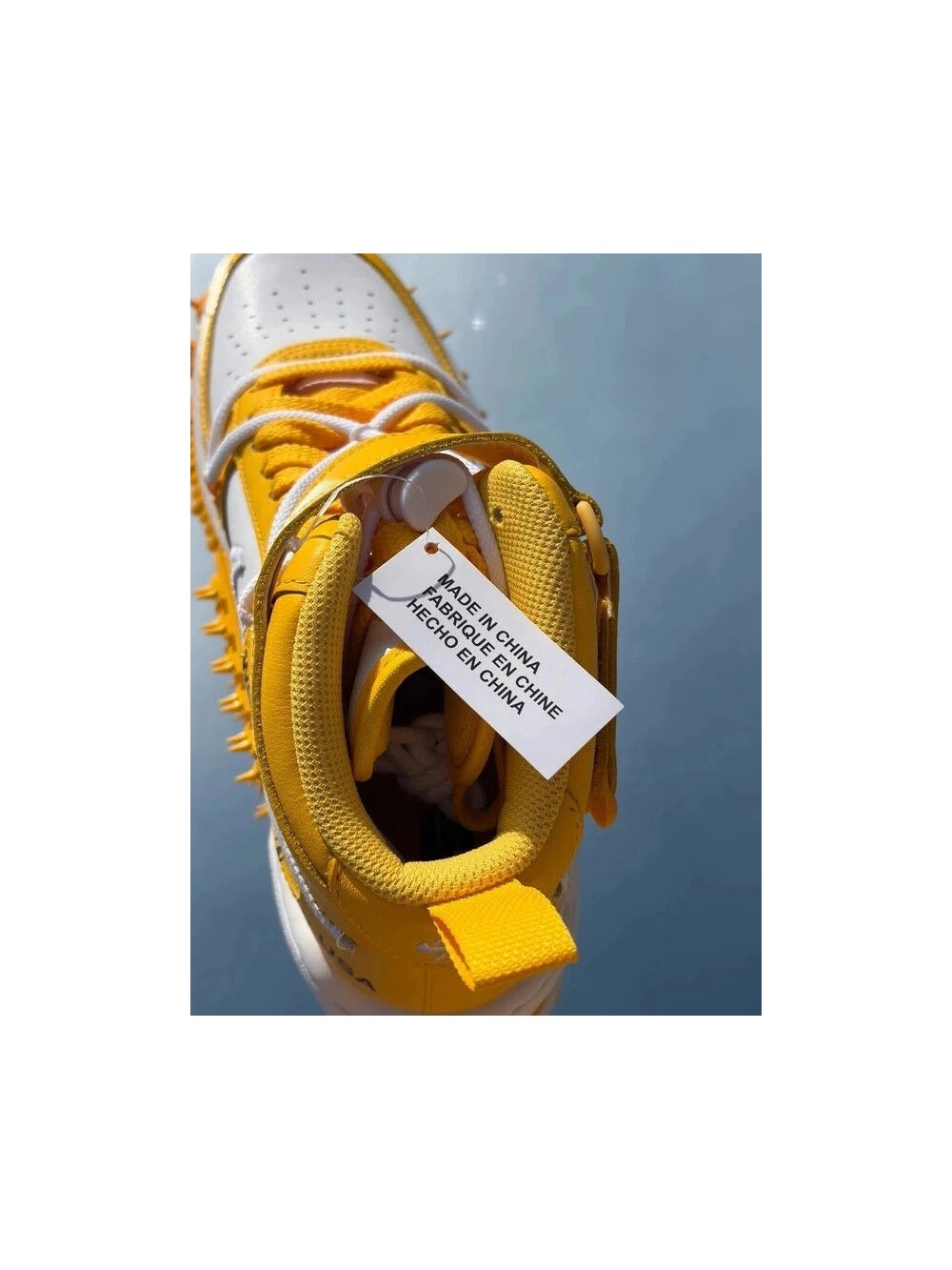 Nike Air Force 1 Mid SP X Off-White White Varsity Maize - Taille 40,5