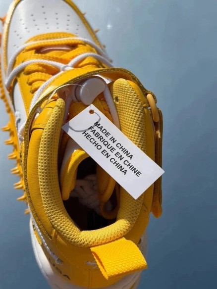 Nike Air Force 1 Mid SP X Off-White White Varsity Maize - Taille 40,5