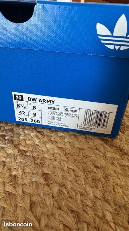 Adidas BW Army Chalk White Beige - Taille 42 2