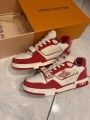 Louis Vuitton lv Trainer scratch velcro rouge blanc taille 10,5 45-46