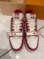 Louis Vuitton lv Trainer scratch velcro rouge blanc taille 10,5 45-46