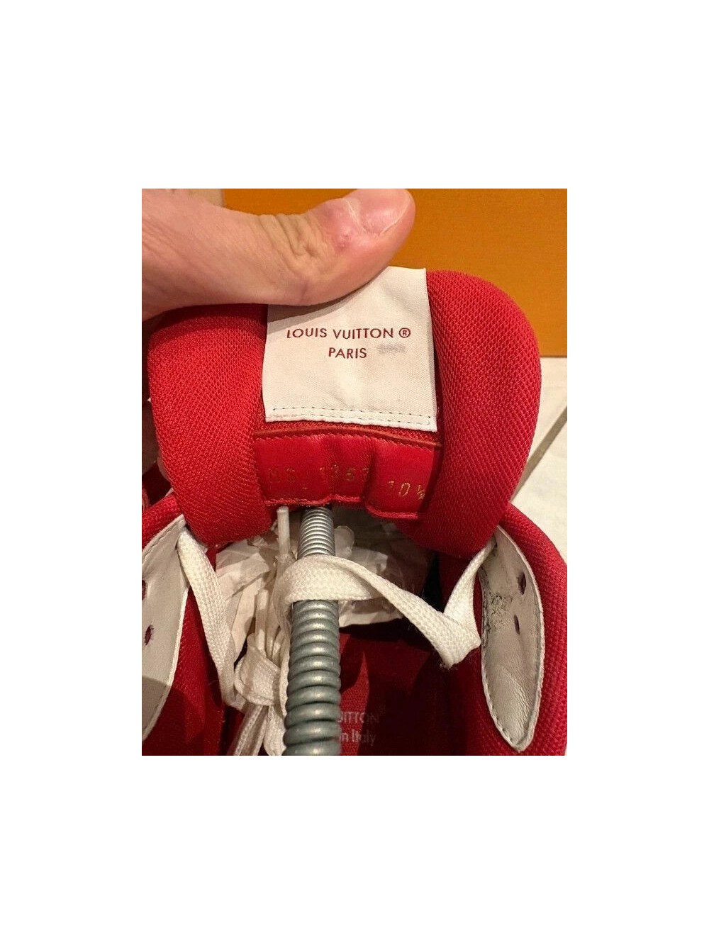 Louis Vuitton lv Trainer scratch velcro rouge blanc taille 10,5 45-46