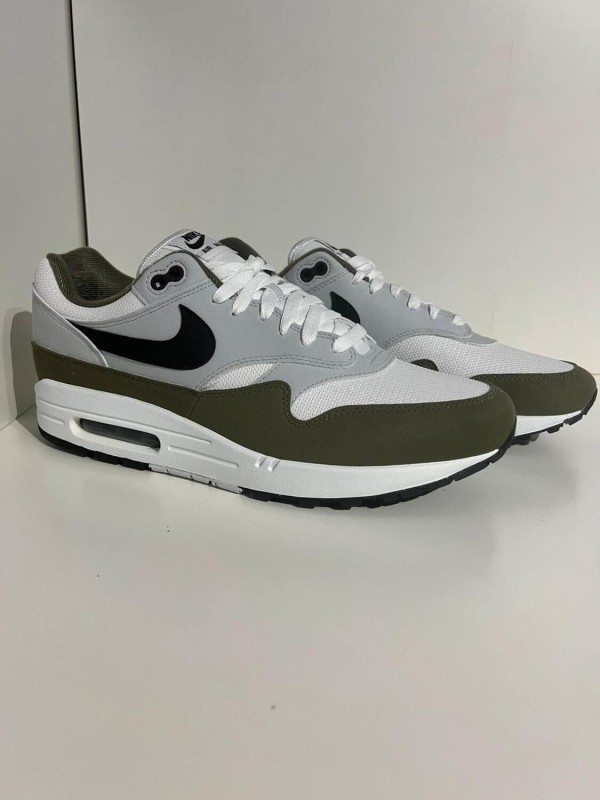 Nike Air Max 1 White Black Medium Olive