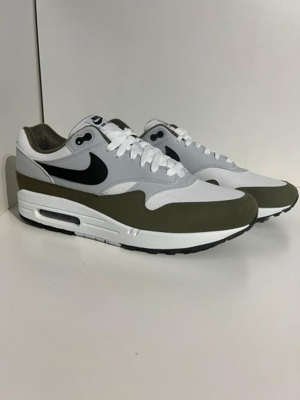 Nike Air Max 1 White Black Medium Olive