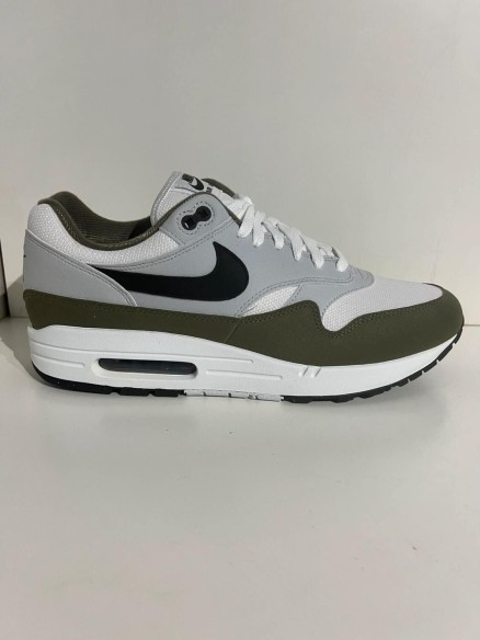 Nike Air Max 1 White Black Medium Olive