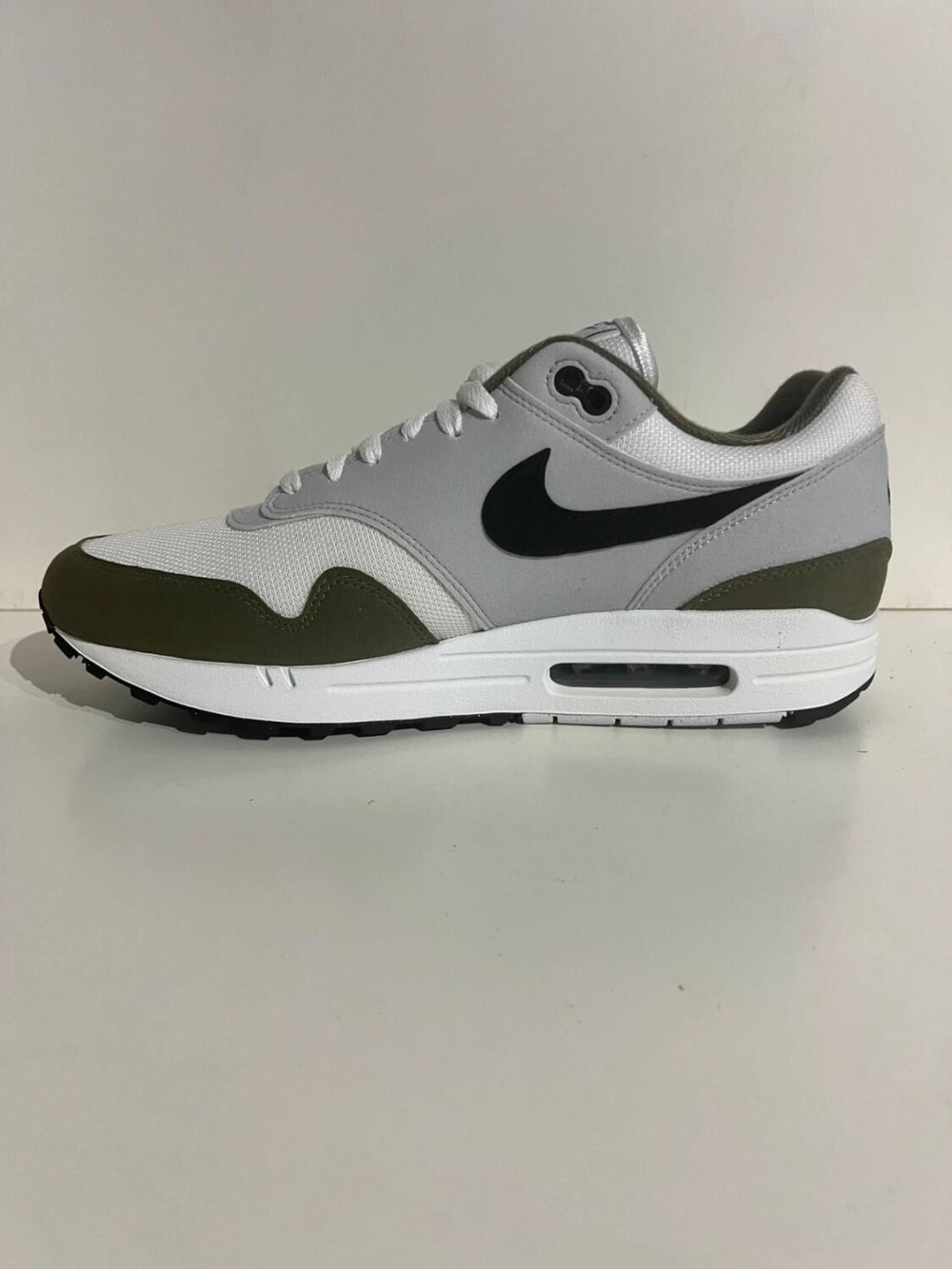 Nike Air Max 1 White Black Medium Olive