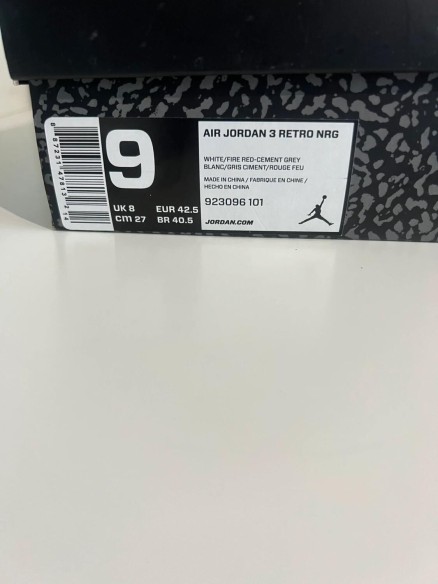 Nike Air Jordan 3 Free Throw Line White Cement