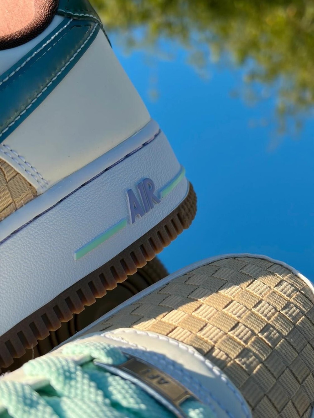 Nike Air Force 1 Low Retro QS Easter Basket Summit White Glacier Blue - Taille 39