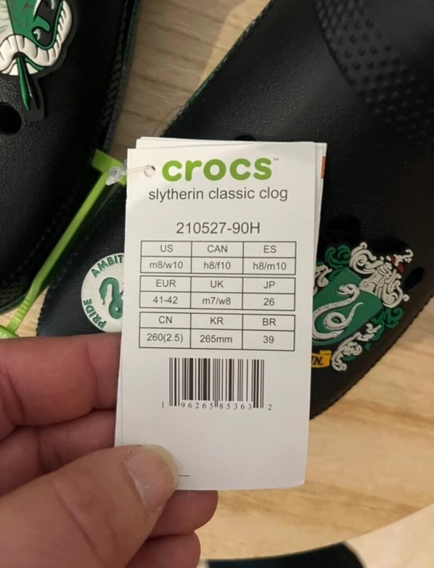 Crocs Harry potter Serpentard 2