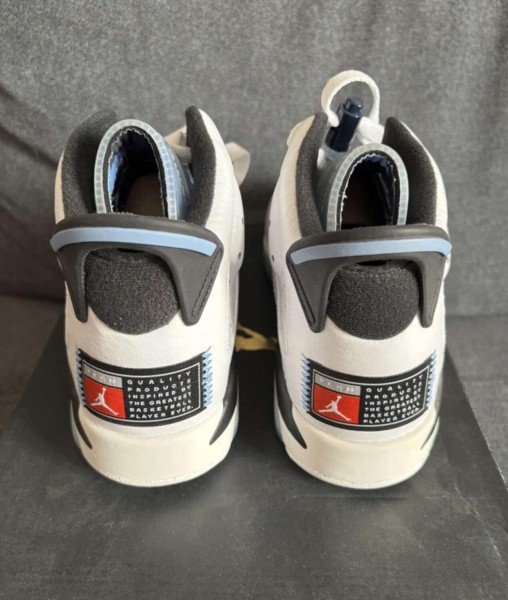 Jordan 6 UNC blanc