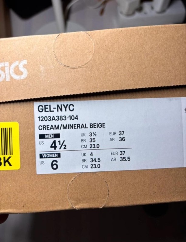Asics gel nyc cream minéral beige taille 37 2