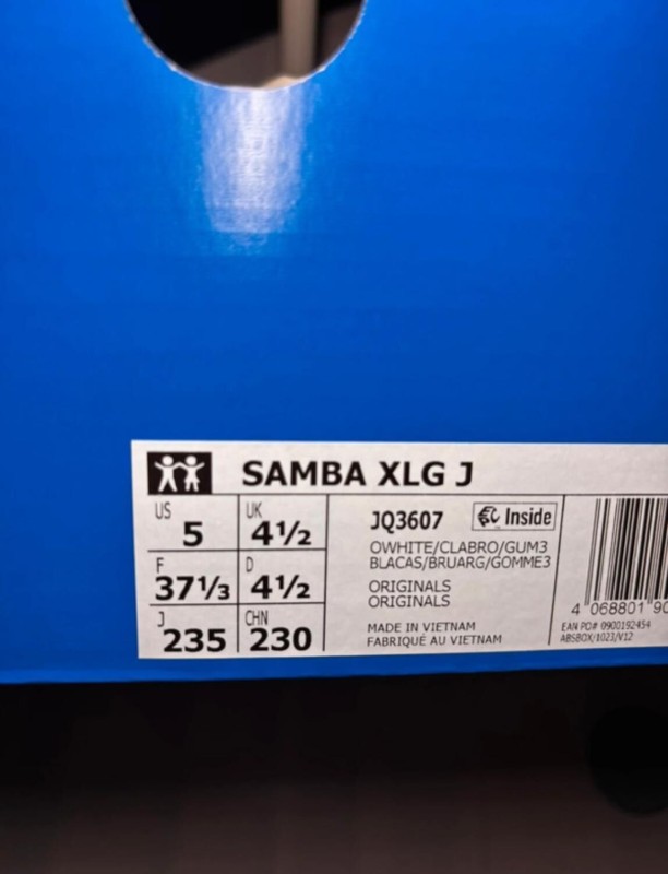 adidas samba XLG off white clay brown taille 37 1/3 2