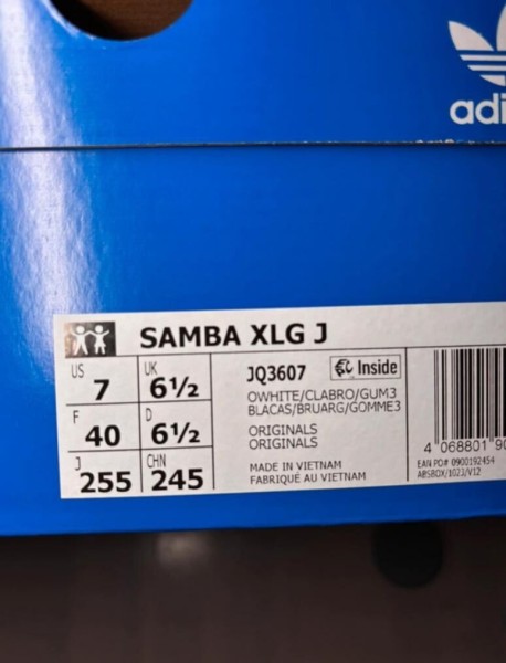 adidas samba XLG off white clay brown taille 40