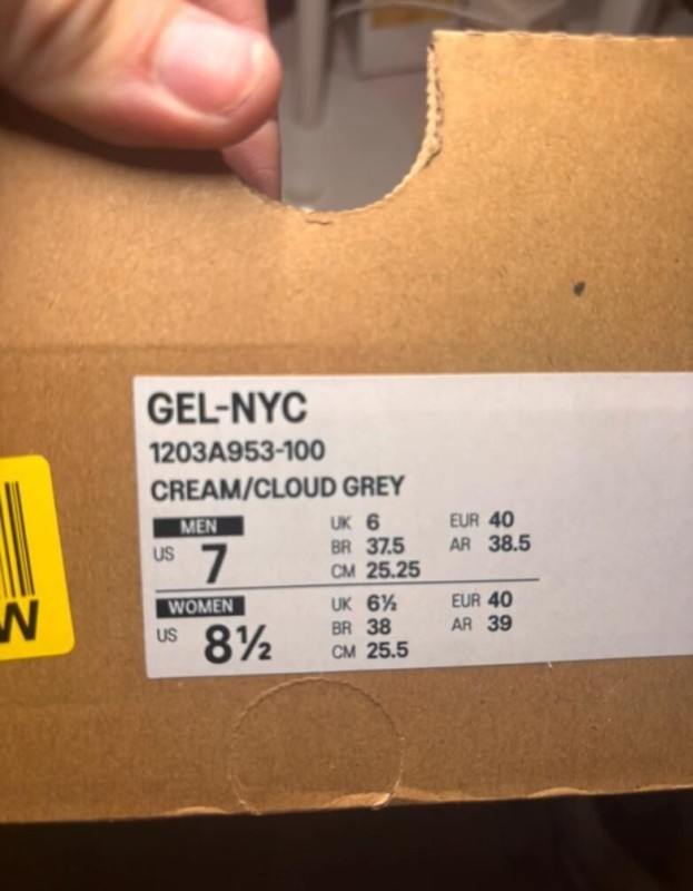 Asics gel nyc cream cloud grey blue taille 40 2