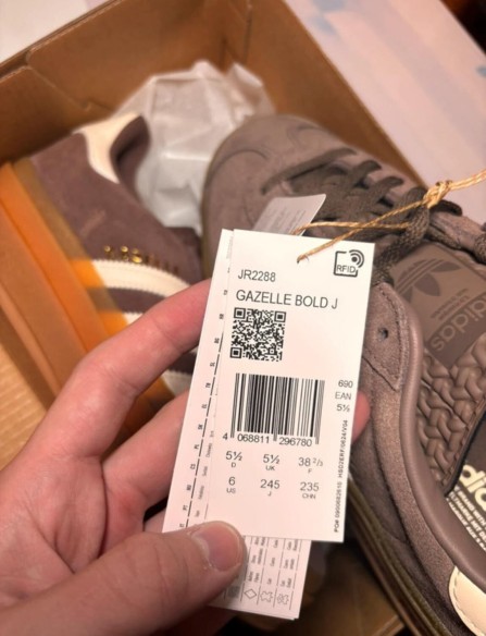 adidas gazelle bold marron taille 38 2/3