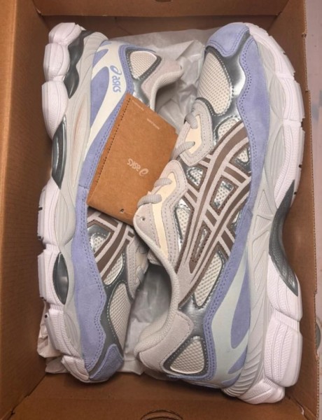 Asics gel nyc cream cloud grey blue taille 46,5