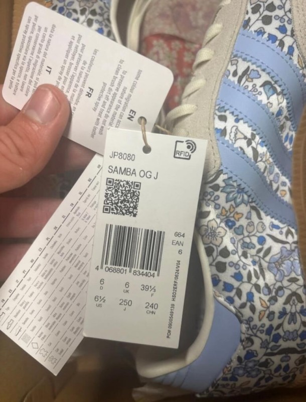 adidas samba OG liberty london floral blue taille 39 2