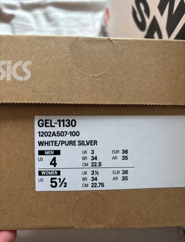 Asics gel 1130 White pure silver pink taille 36 2