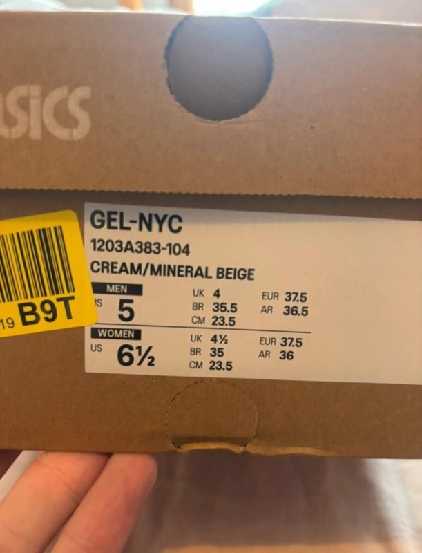 Asics gel nyc cream mineral beige taille 37,5 2