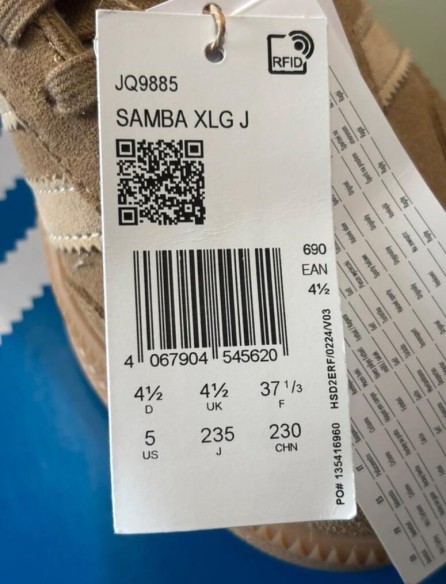 adidas Samba XLG Cardboard / Magic Beige Taille 37