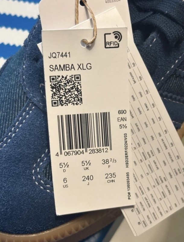 adidas samba XLG Night Indigo Taille 38,5 2