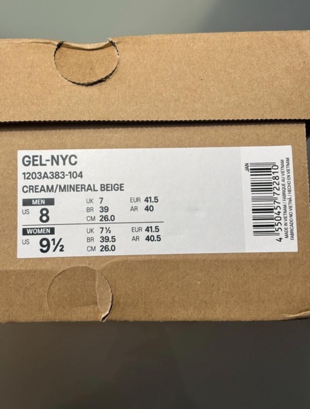 Asics Gel Nyc Cream Pink Taille 41,5 2
