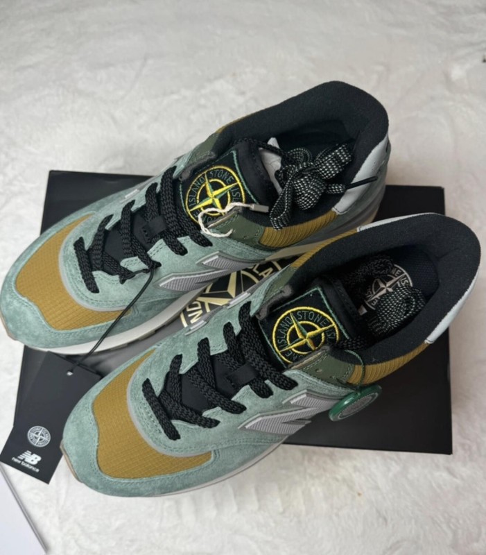 New Balance Stone Island 574 Legacy Vert clair Marron 2