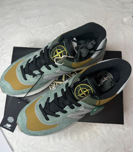 New Balance Stone Island 574 Legacy Vert clair Marron