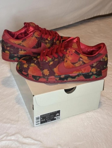 Nike SB Dunk Low Le Magicien d'OZ champ de coquelicot