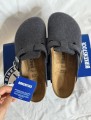 Birkenstock Boston Gris foncé & Argent