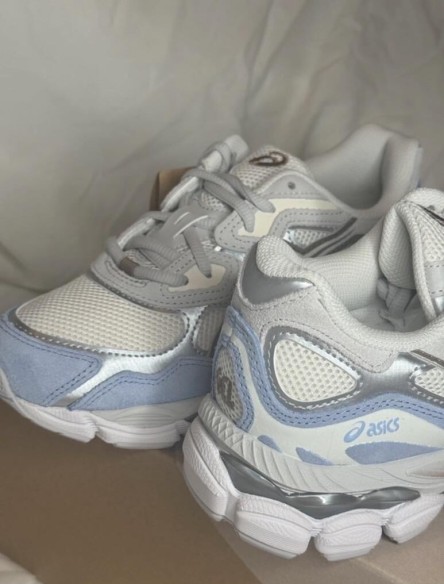 ASICS Gel-NYC cream, gris et bleu