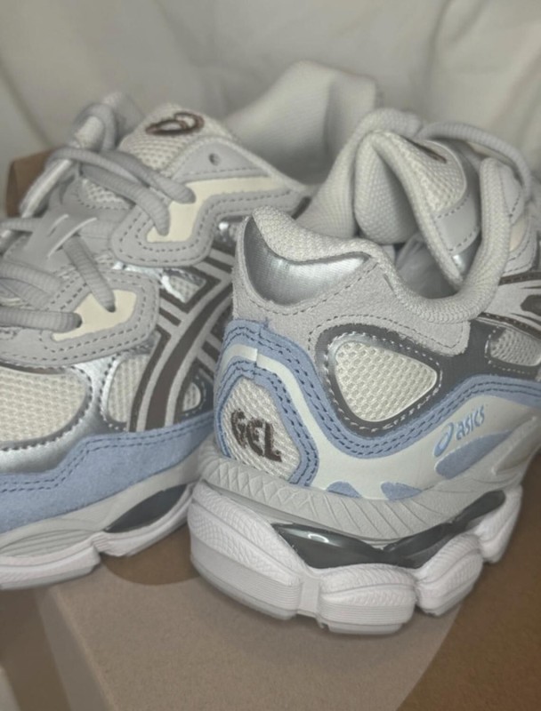 ASICS Gel-NYC cream, gris et bleu 2