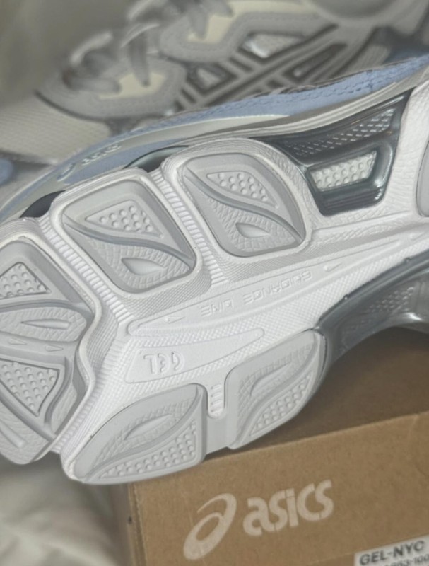 ASICS Gel-NYC cream, gris et bleu 2