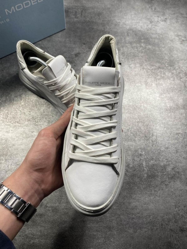 Basket Philippe Model Paris en Cuir Made In Italy Blanc ~ Taille 40 2
