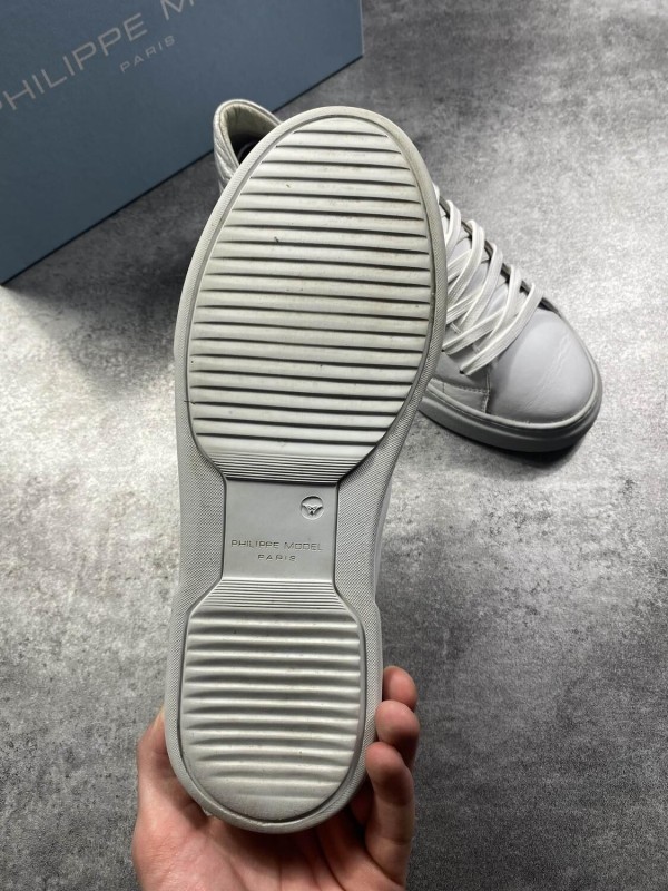 Basket Philippe Model Paris en Cuir Made In Italy Blanc ~ Taille 40 2