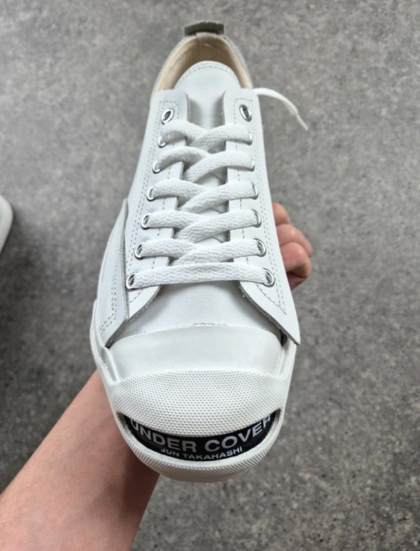 Undercover Toe Logo Leather White taille M 2
