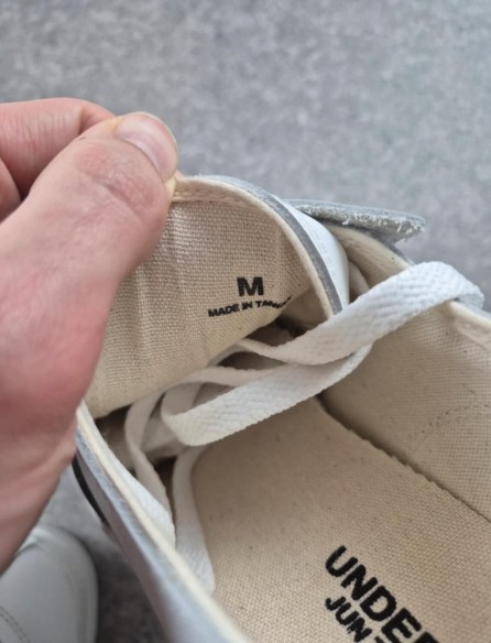 Undercover Toe Logo Leather White taille M