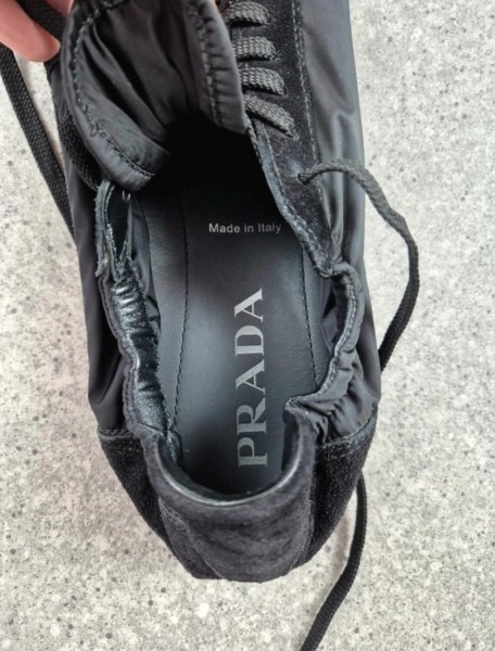 Prada Collapse Re-Nylon and Suede Sneakers taille 42