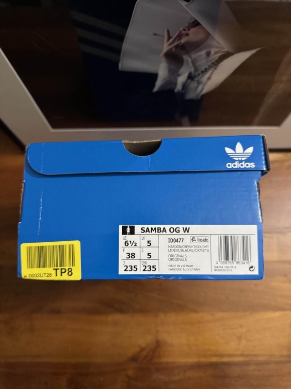 Adidas Samba OG Maroon Metallic Gold 2