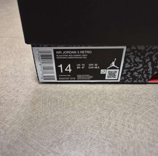 Jordan 3 "Black Cement"