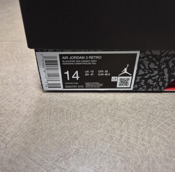 Jordan 3 "Black Cement"