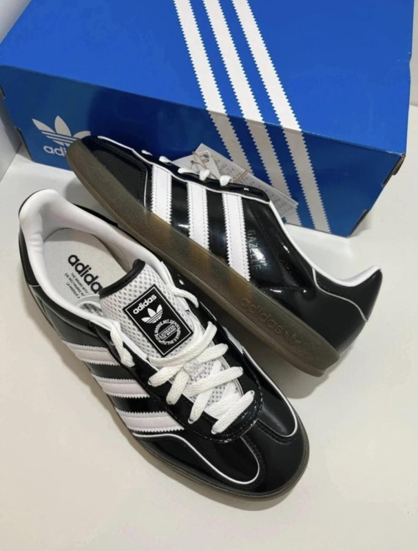Adidas Gazelle Indoor - Noir / Blanc brillante 2