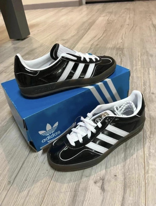 Adidas Gazelle indoor brillante noire / blanche - taille 40 - neuve avec boite 2